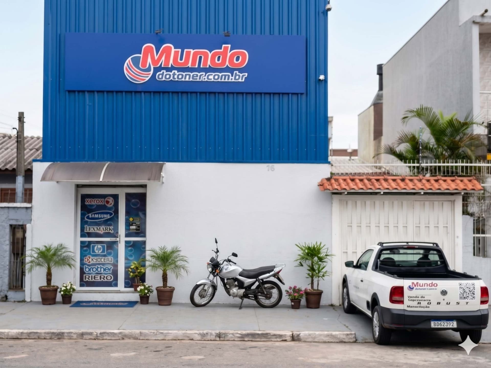 Loja Mundo do Toner - Fachada com equipe